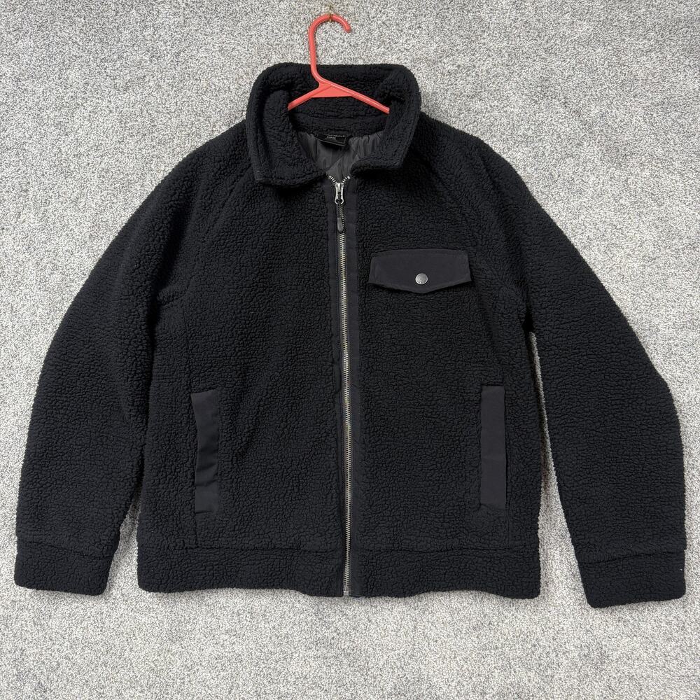 32 Degrees Heat Bomber Jacket Medium Sherpa Fleece Full Zip Thermal Gorpcore